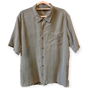 REI Gray Buttondown Short Sleeve Shirt
